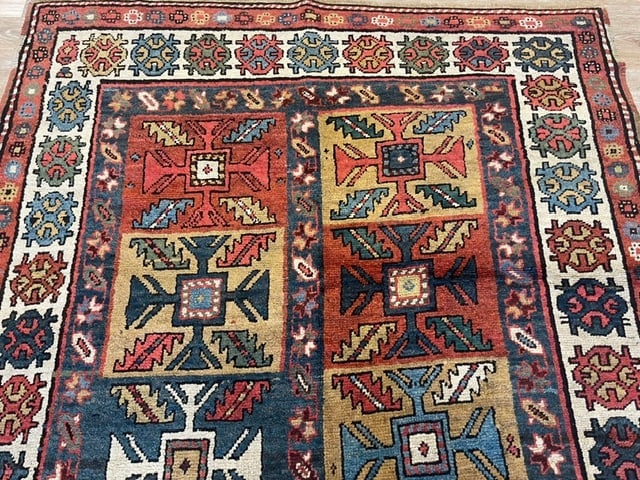 Antique Kazak caucasian Runner-4244 - 5