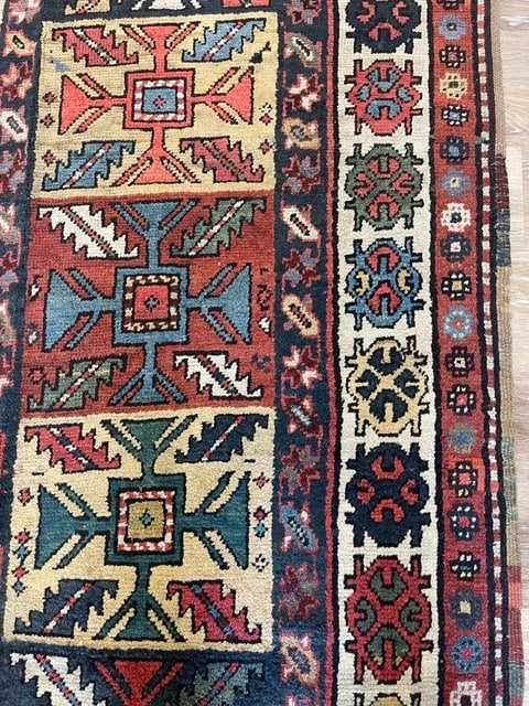 Antique Kazak caucasian Runner-4244 - 6