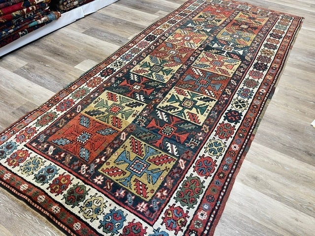Antique Kazak caucasian Runner-4244 - 7