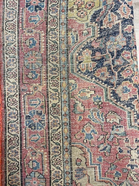 Antique Persian Blue Sarouk Rug-3902 - 10