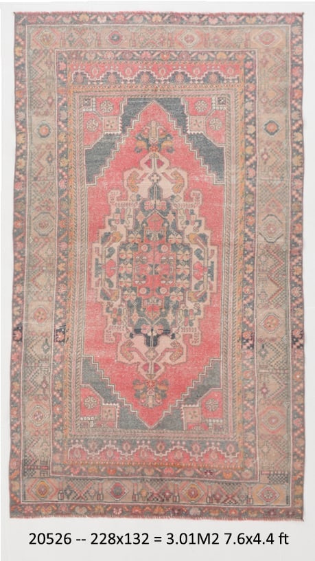 4'3'' x 7'5'' Turkish Vintage Runner Rug - 20526 (1 of 18)