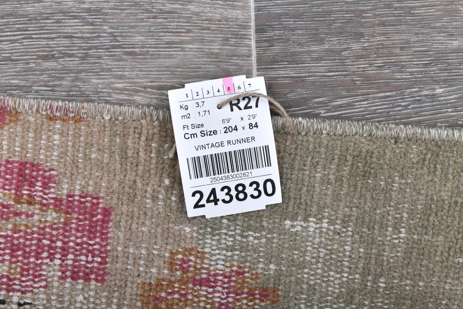 2'9'' x 6'8'' Turkish Vintage Runner Rug - 243830 - 13