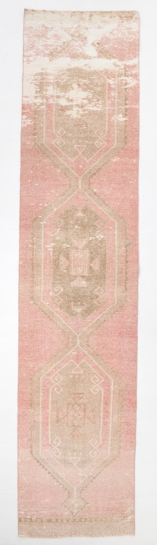 2'11'' x 13'3'' Vintage Wool Runner Rug - 7307 (1 of 17)