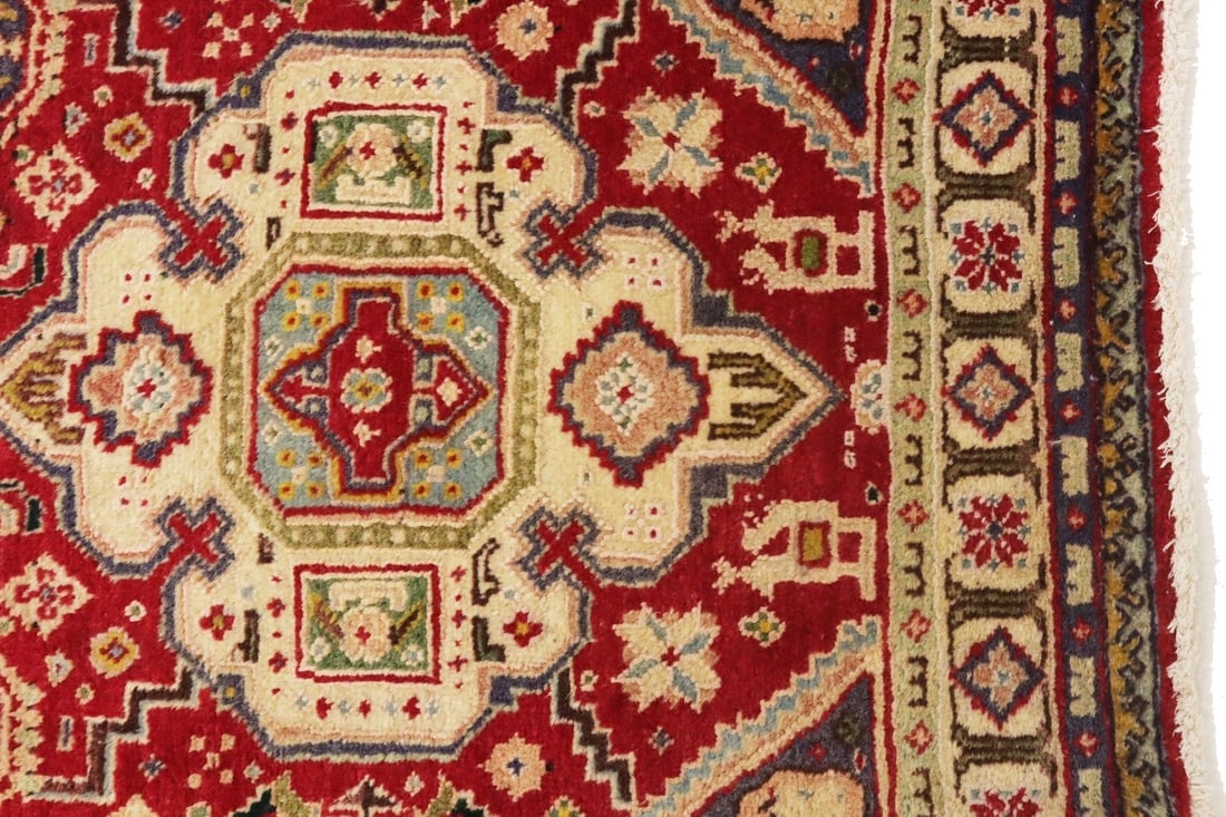 Vintage Floral Red 3X12 Tabriz Persian Runner Rug - 10