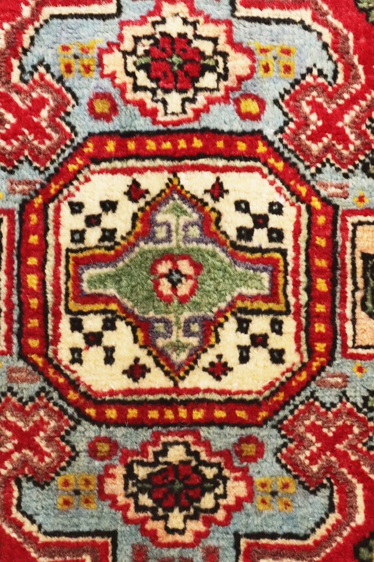 Vintage Floral Red 3X12 Tabriz Persian Runner Rug - 8
