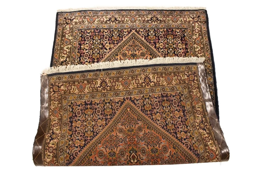 Vintage Peach Floral 3X5 Bidjar Persian Rug - 15