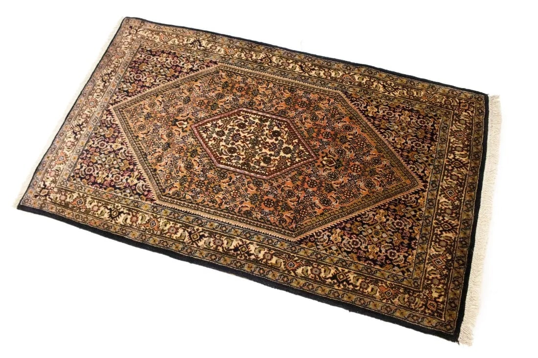 Vintage Peach Floral 3X5 Bidjar Persian Rug - 4