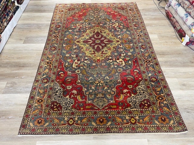 Antique Geometric Turkish Rug-5151: Title:Antique Geometric Turkish Rug-5151 Description:Beautiful antiqur Geometric Turish rug from central Turkey, size 4 ft. 8 inches by 7 ft. 5 inches, circa 1930 in very good condition with nice