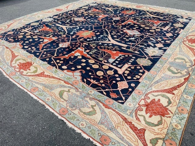 Vintage square large size Persian Bidjar-5295 (1 of 10)