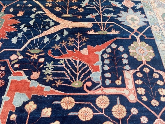 Vintage square large size Persian Bidjar-5295 - 5