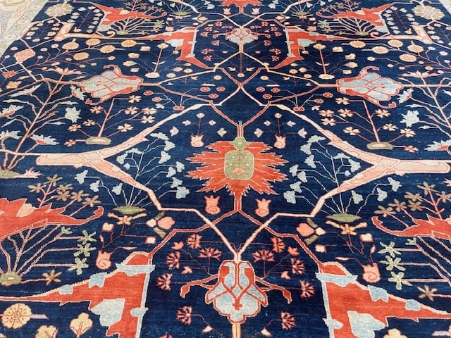 Vintage square large size Persian Bidjar-5295 - 6