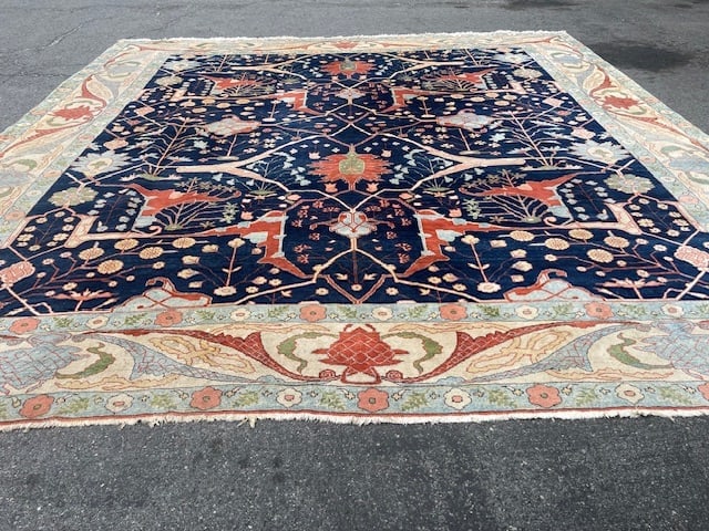 Vintage square large size Persian Bidjar-5295 - 8