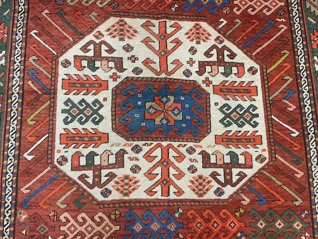 Antique Chajli Kazak Caucasian Rug-5232 - 3