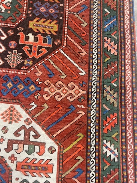 Antique Chajli Kazak Caucasian Rug-5232 - 5