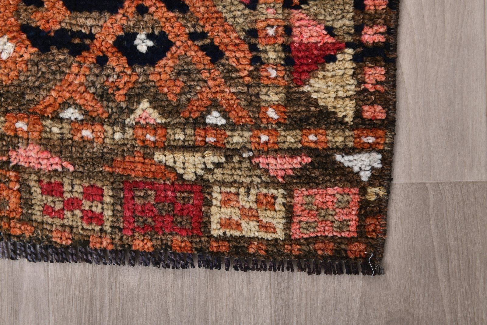 2'10'' x 11'3'' Handmade Vintage Wool Rug - 242320 - 10