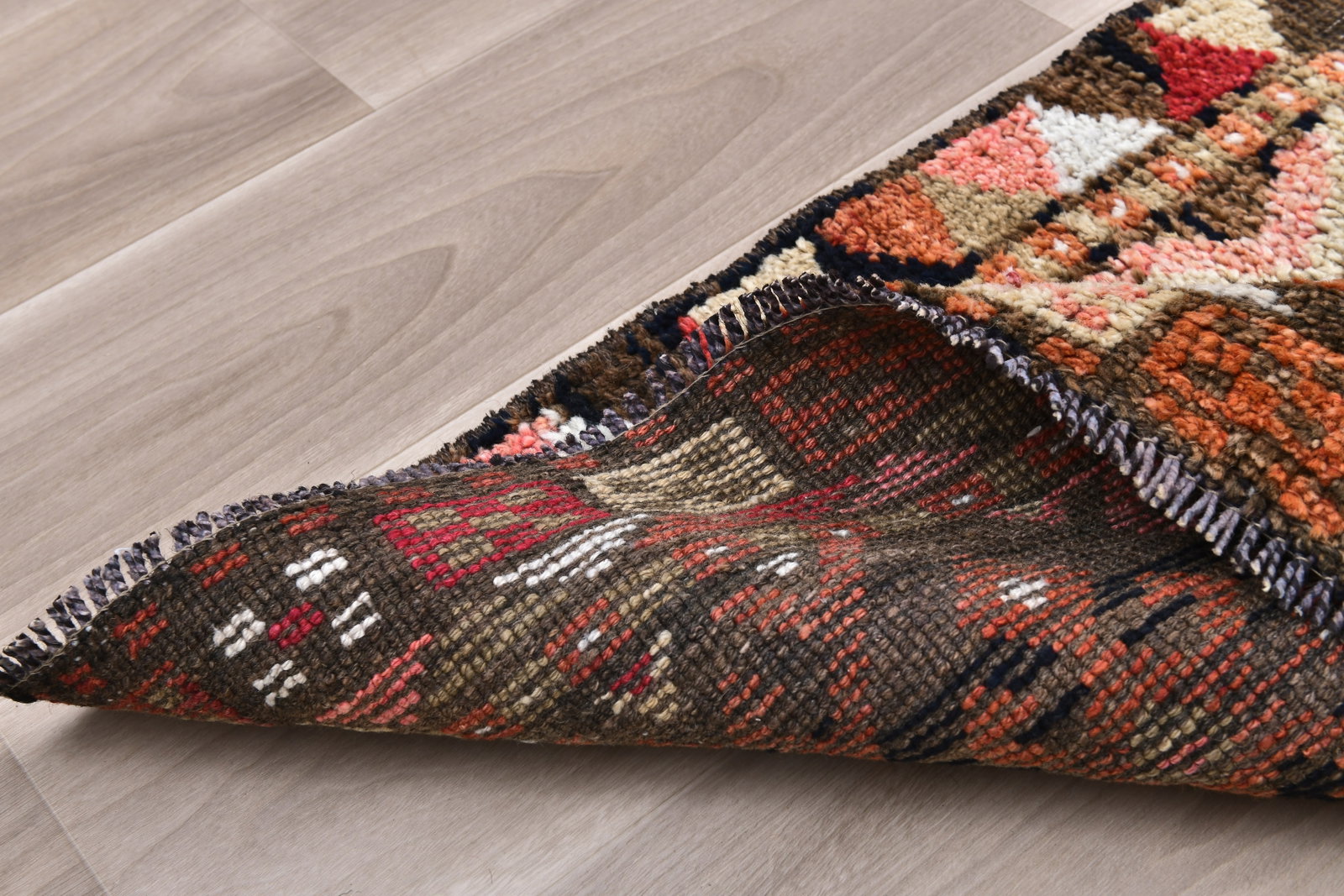 2'10'' x 11'3'' Handmade Vintage Wool Rug - 242320 - 13