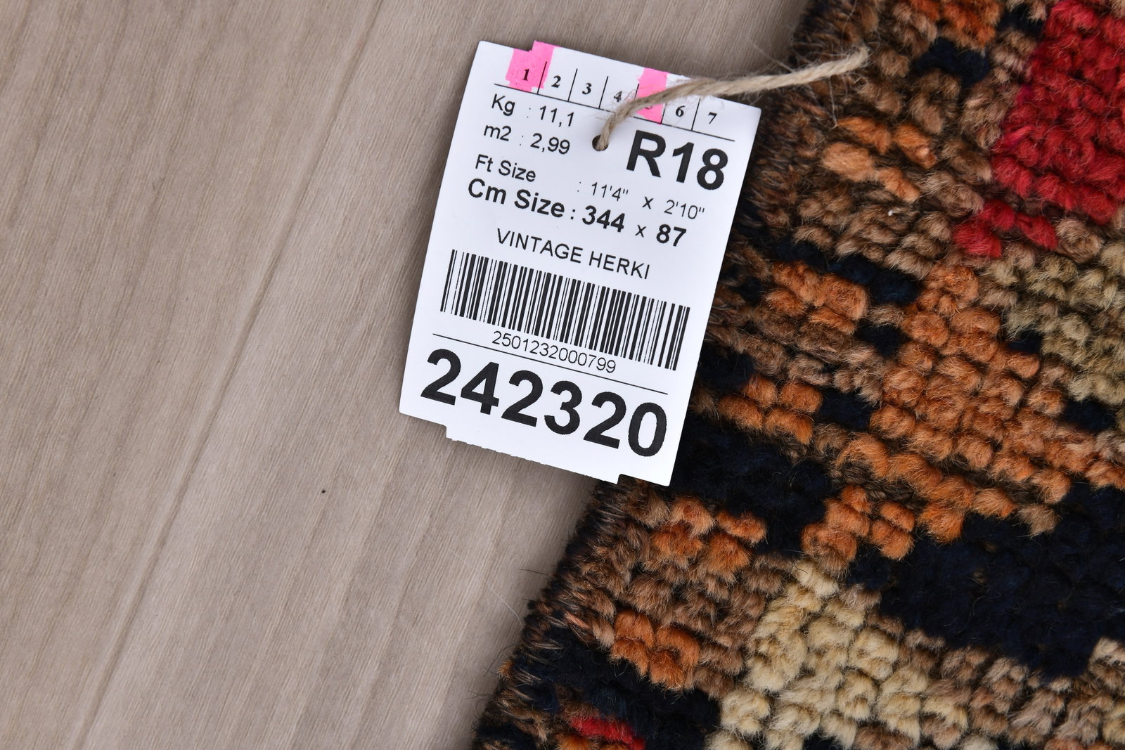 2'10'' x 11'3'' Handmade Vintage Wool Rug - 242320 - 14