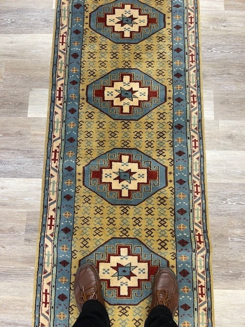 Vintage Turkish Caucasian Design Runner-5370 - 3