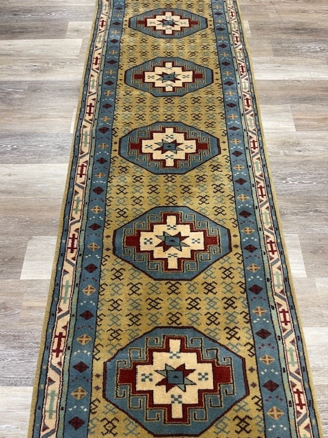 Vintage Turkish Caucasian Design Runner-5370 - 4