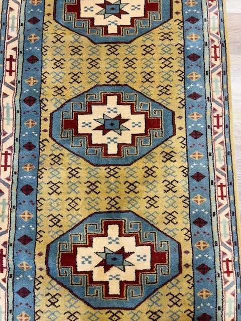 Vintage Turkish Caucasian Design Runner-5370 - 6