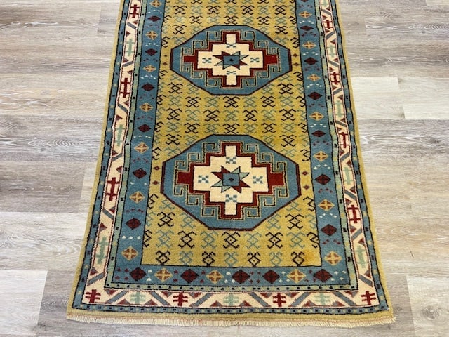 Vintage Turkish Caucasian Design Runner-5370 - 8