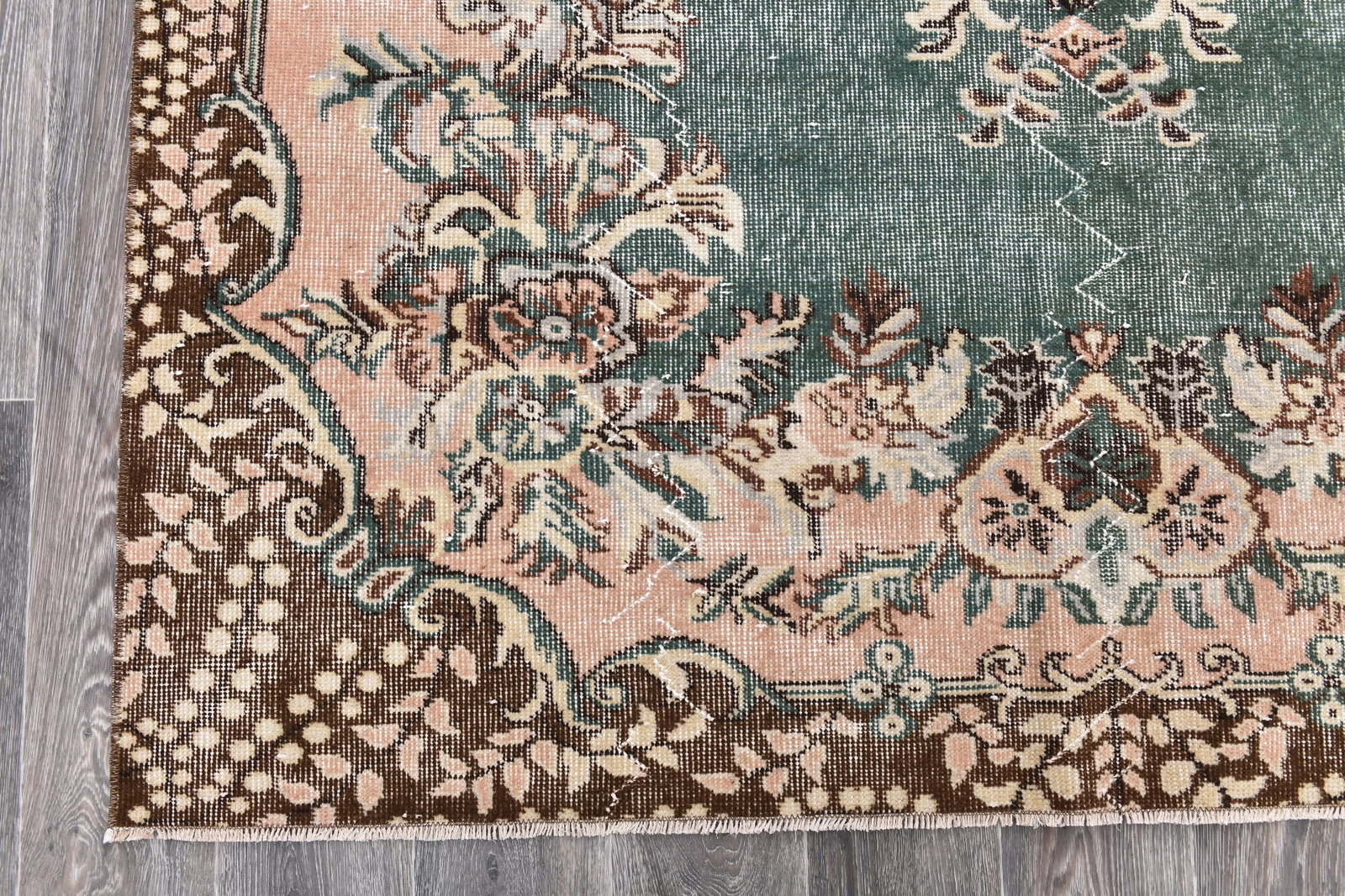 5'8'' x 9'5'' Handmade Vintage Wool Rug - 243969 - 8