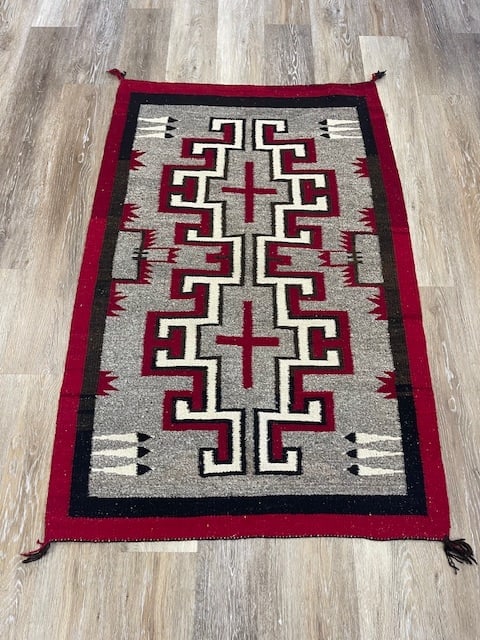 Vintage Navajo Afghan /Throw Rug-5316 - 2