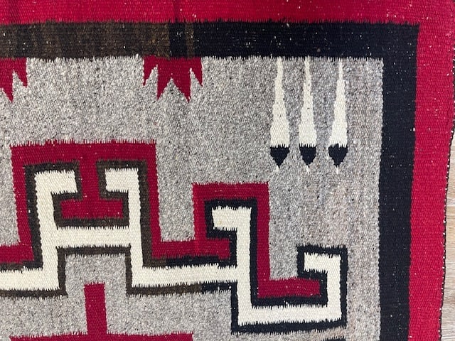 Vintage Navajo Afghan /Throw Rug-5316 - 4