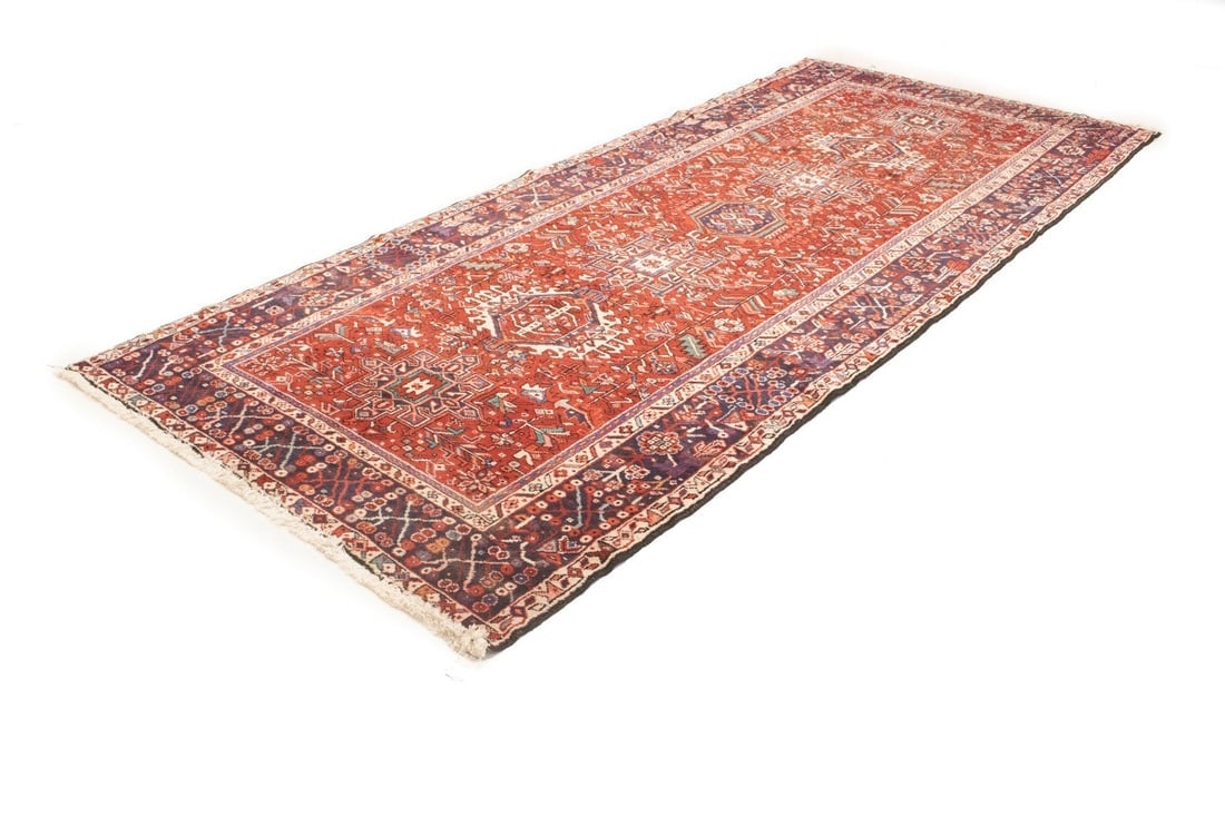 Vintage Red Tribal 5'4X12'7 Karajeh Persian Runner Rug - 4