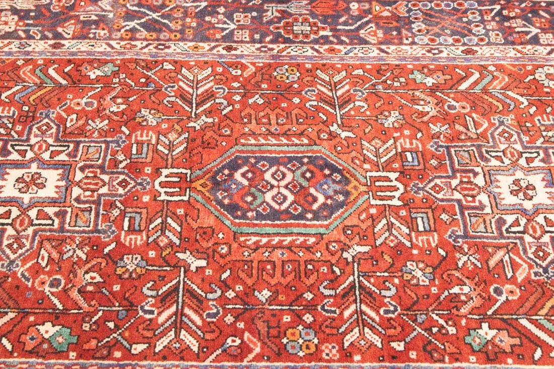 Vintage Red Tribal 5'4X12'7 Karajeh Persian Runner Rug - 9