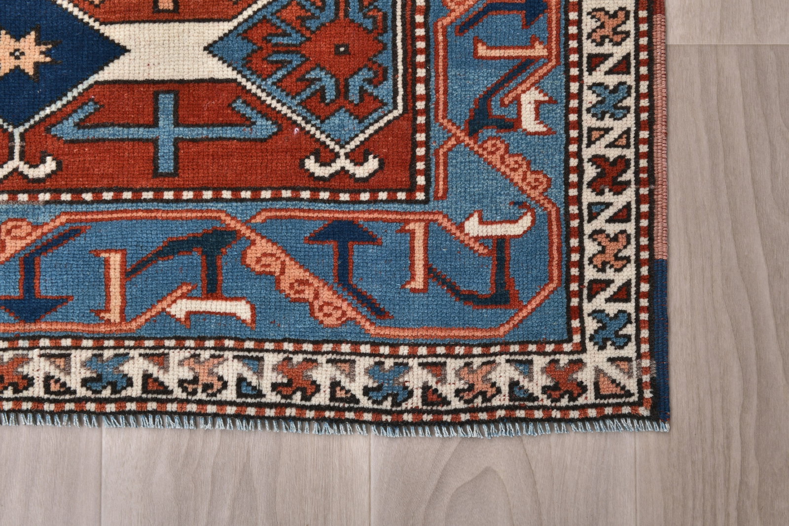 6'7'' x 9'4'' Handmade Vintage Wool Rug - 242477 - 10
