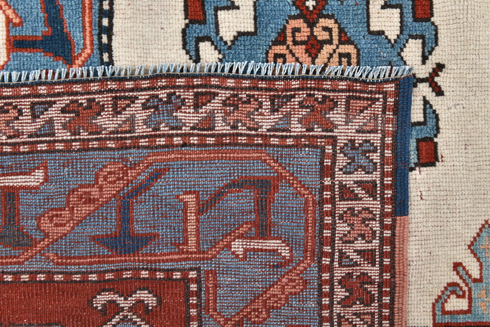 6'7'' x 9'4'' Handmade Vintage Wool Rug - 242477 - 11
