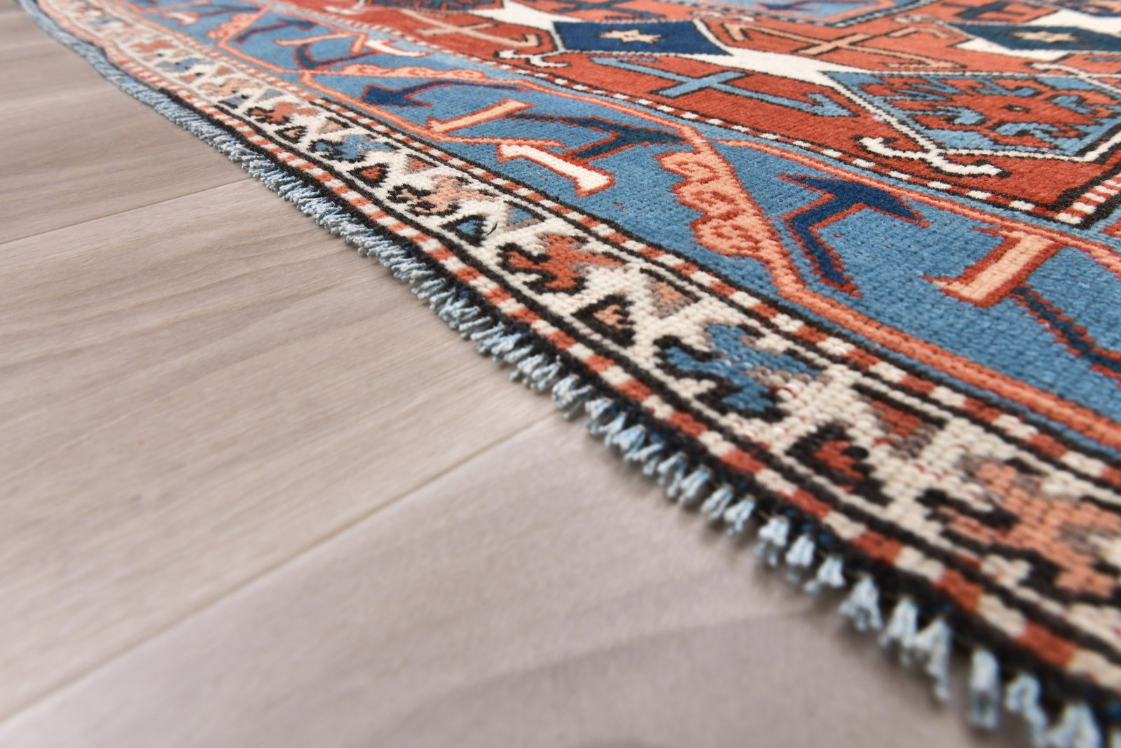 6'7'' x 9'4'' Handmade Vintage Wool Rug - 242477 - 14