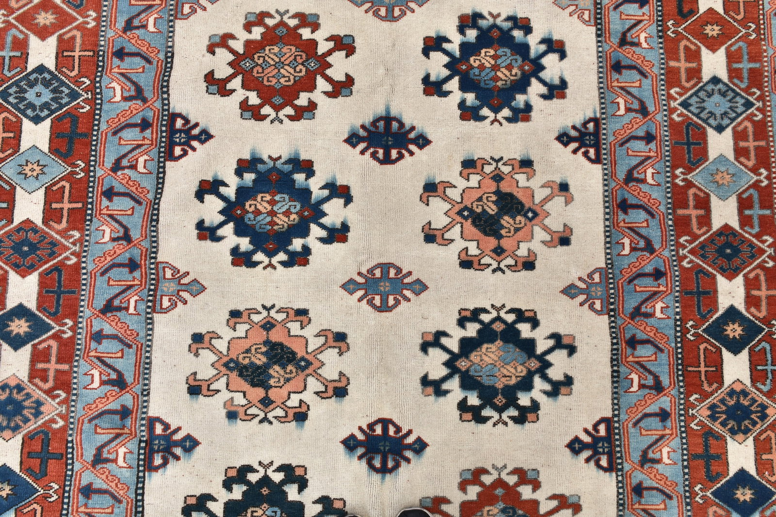 6'7'' x 9'4'' Handmade Vintage Wool Rug - 242477 - 5
