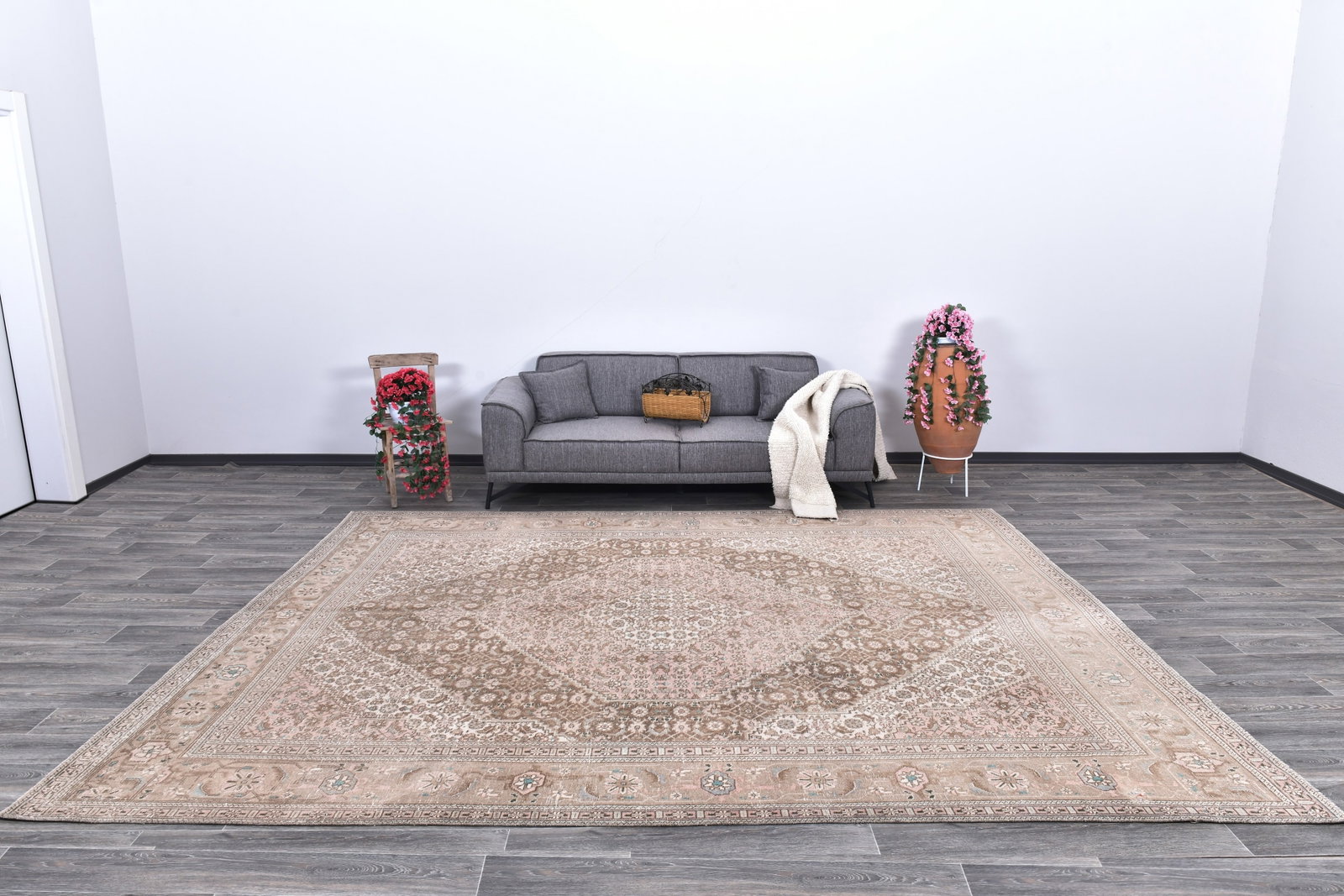 9'4'' x 12'2'' Unique Handmade Vintage Rug - 242396: Title: 9'4'' x 12'2'' Unique Handmade Vintage Rug - 242396 Description:9'4'' x 12'2'' Unique Handmade Vintage Rug - 242396 Origin:Turkiye Date/Period:1960-90 Materials:Wool,Cotton Dimension:9'4''x12'2