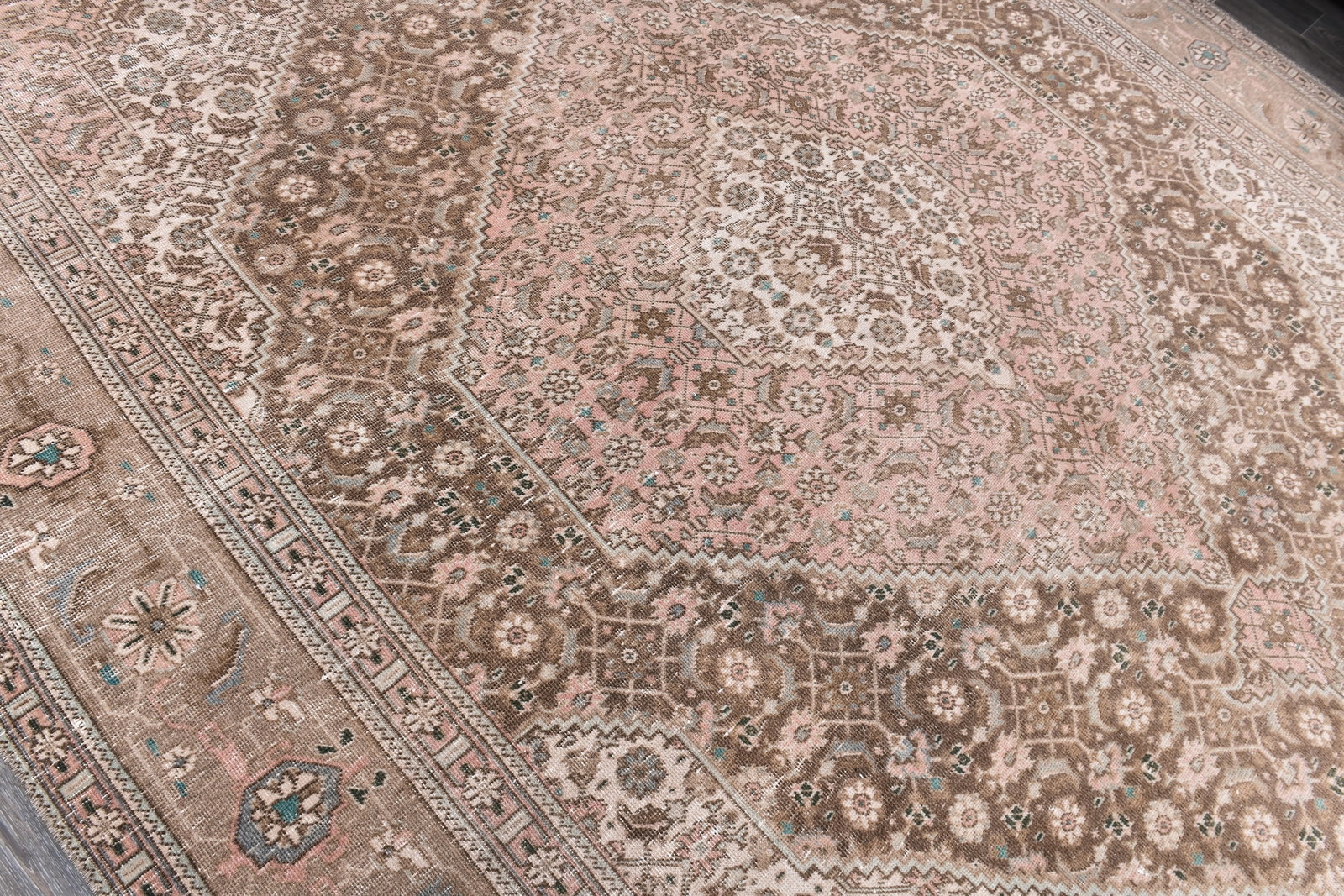 9'4'' x 12'2'' Unique Handmade Vintage Rug - 242396 - 4