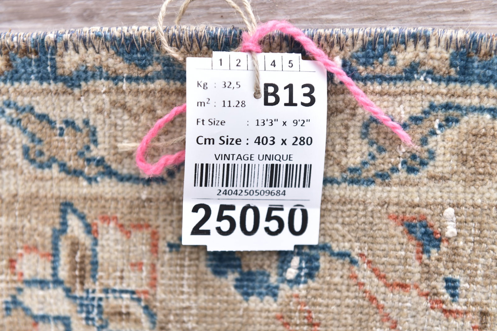 9'2'' x 13'2'' Unique Handmade Vintage Rug - 25050 - 15