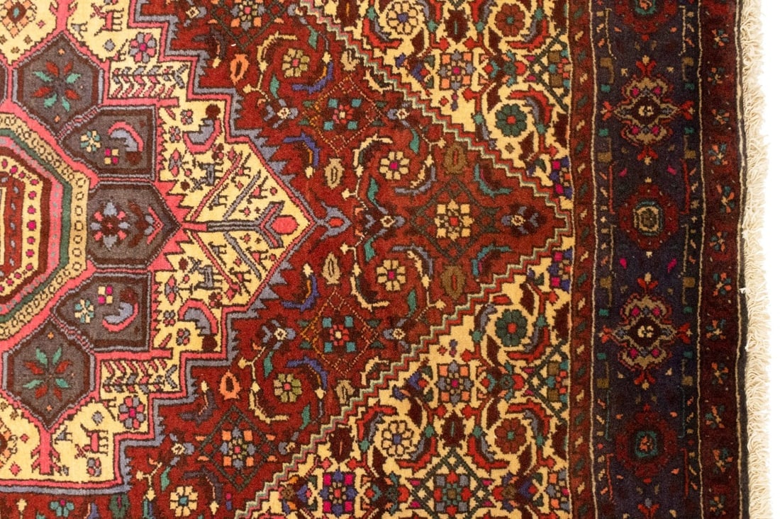 Vintage Geometric 3'4X5'8 Bidjar Persian Rug - 10