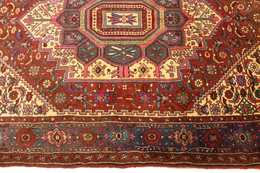 Vintage Geometric 3'4X5'8 Bidjar Persian Rug - 11
