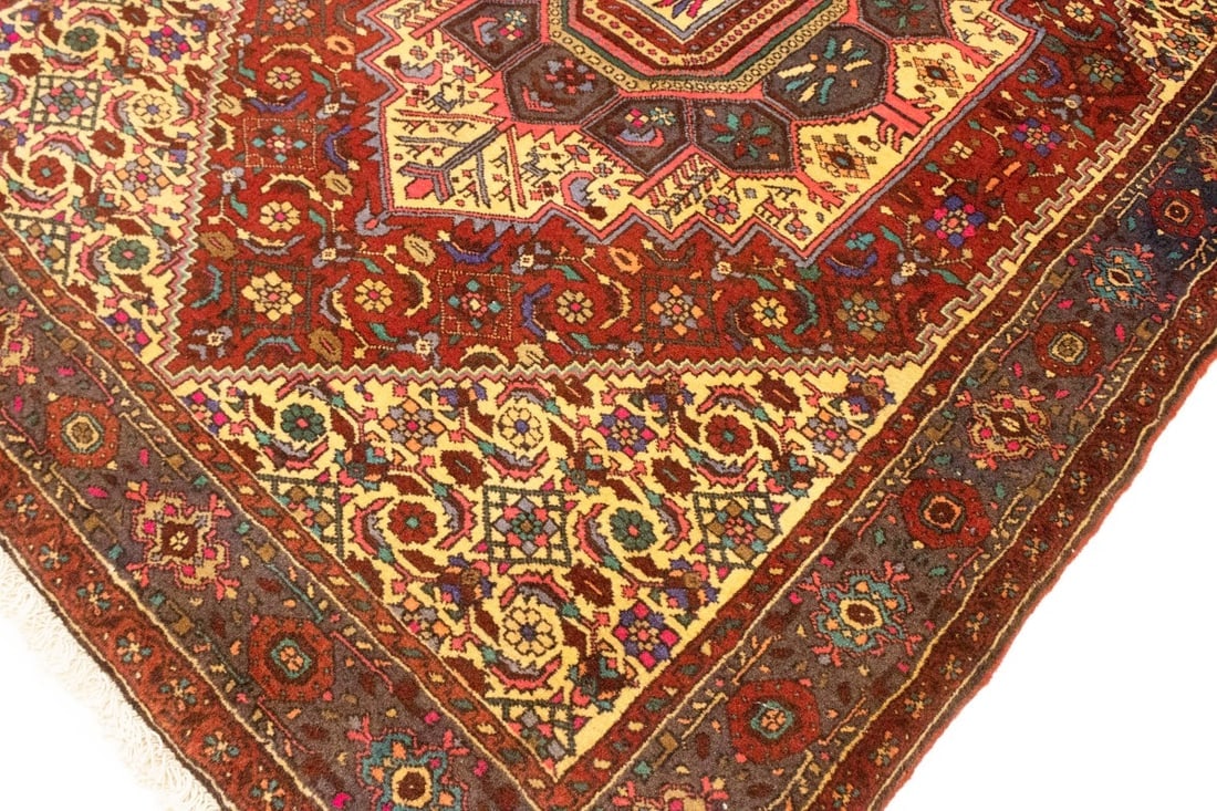Vintage Geometric 3'4X5'8 Bidjar Persian Rug - 12