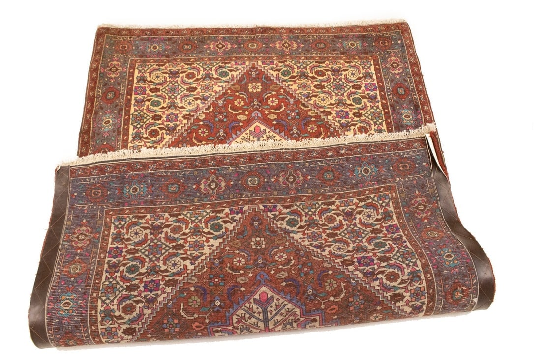 Vintage Geometric 3'4X5'8 Bidjar Persian Rug - 16