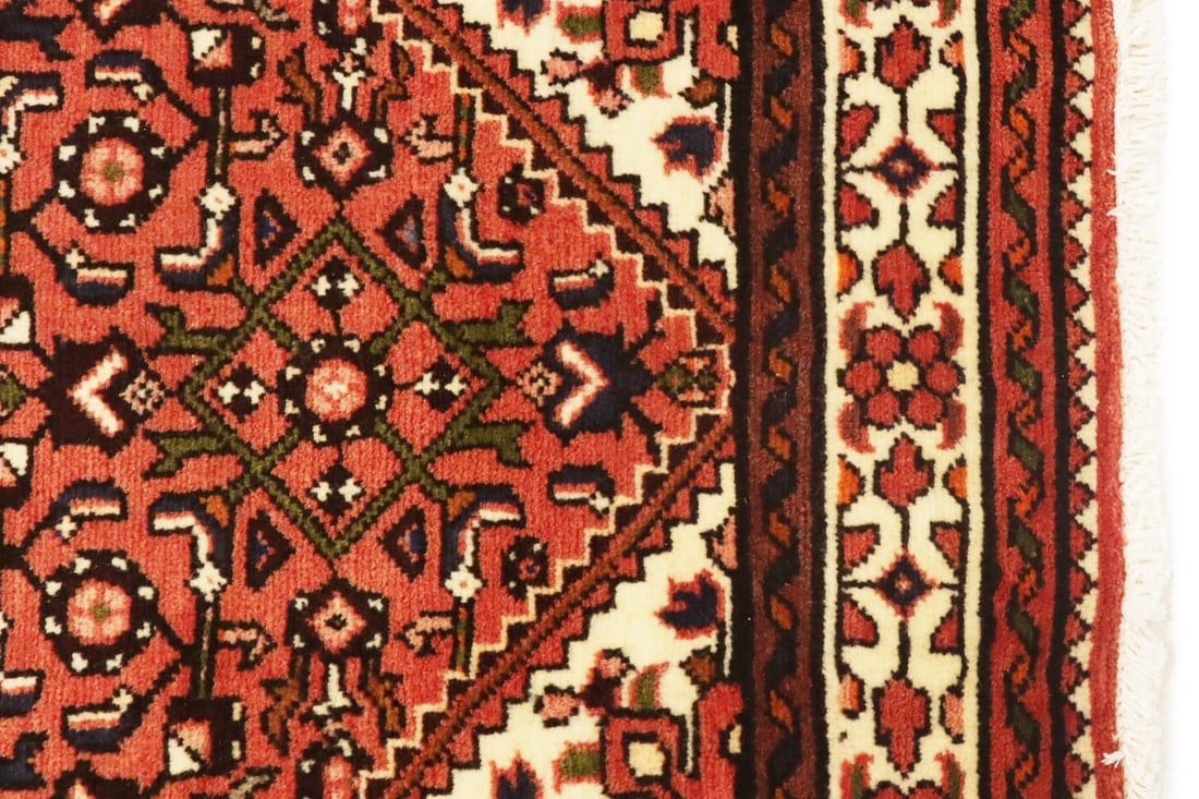 Vintage Bittersweet Red Tribal 3X13 Hamedan Persian Runner Rug - 10