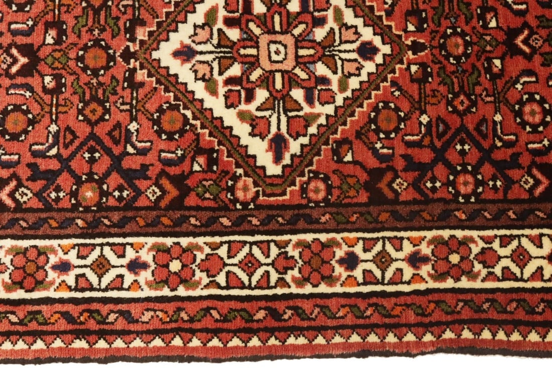 Vintage Bittersweet Red Tribal 3X13 Hamedan Persian Runner Rug - 11