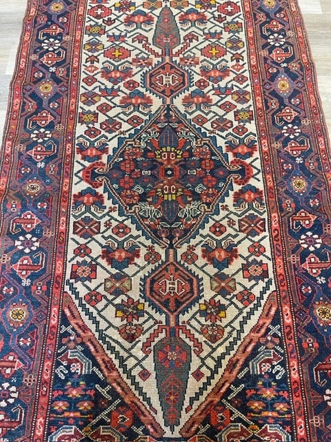 Antique Persian Malayer Long Runner-3976 - 3
