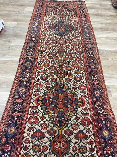Antique Persian Malayer Long Runner-3976 - 5