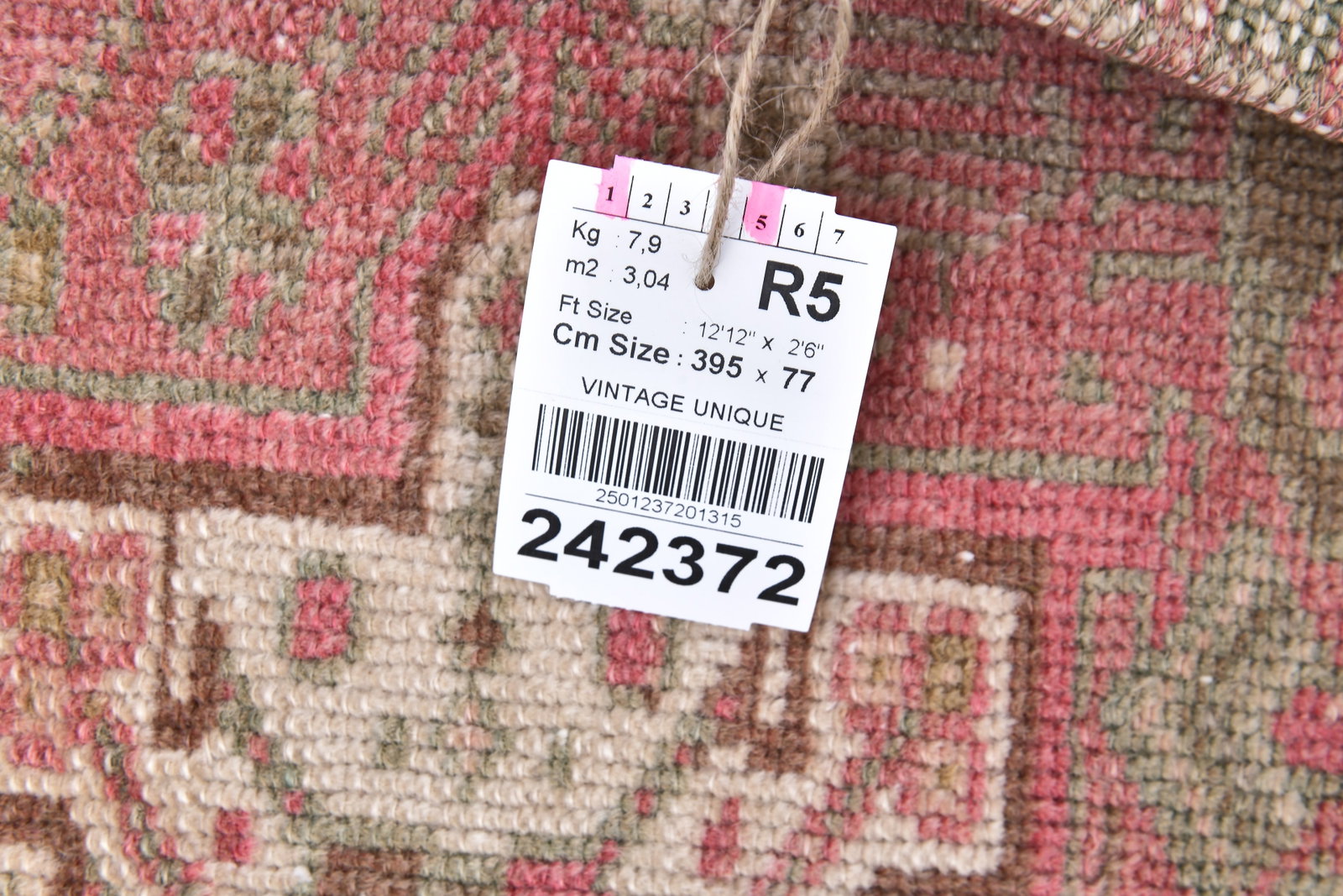 2'6'' x 12'11'' Unique Handmade Vintage Rug - 242372 - 13