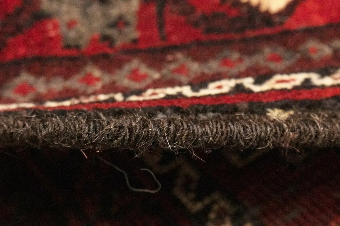 Vintage Red Tribal 3'6X6'9 Turkoman Persian Rug - 19