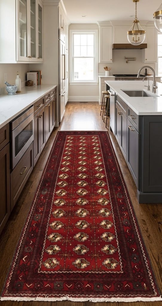Vintage Red Tribal 3'6X6'9 Turkoman Persian Rug - 2