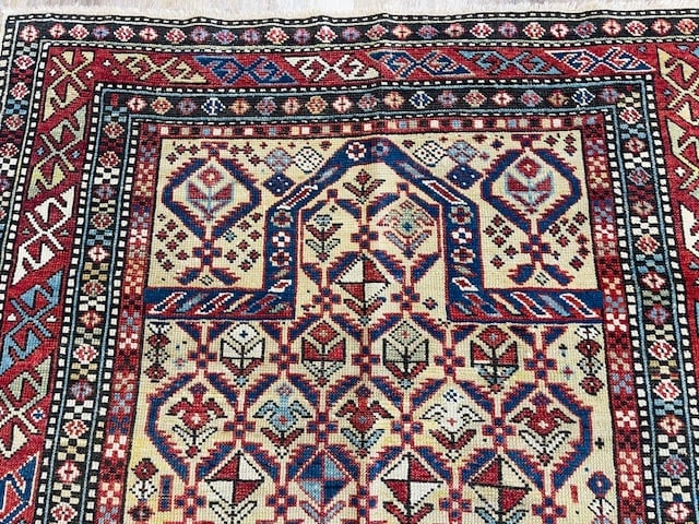 Antique Prayer Shirvan Caucasian Rug-4873 - 7
