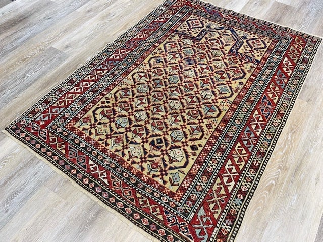 Antique Prayer Shirvan Caucasian Rug-4873 - 8